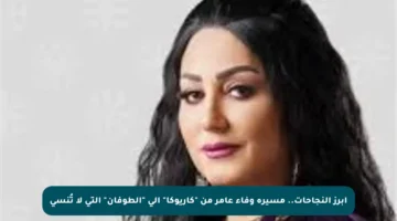 أبرز النجاحات.. مسيرة وفاء عامر من “كاريوكا” إلى “الطوفان” التي لا تُنسى